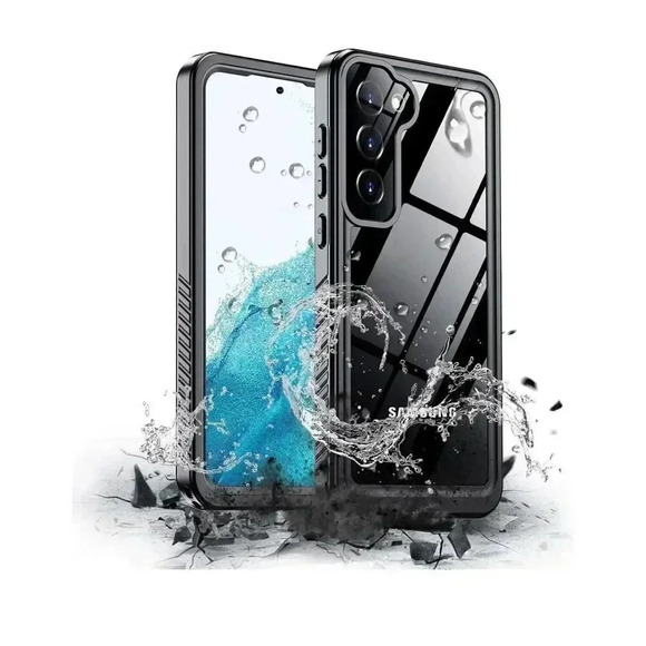 Waterproof for Samsung Galaxy S22+ Plus Built-in Screen Protector &‎ Strap Black - Picture 1 of 6